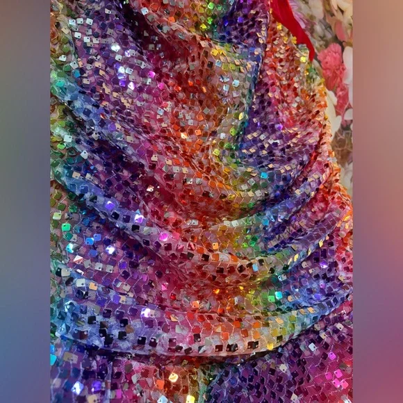 Weissman Rainbow Sequin Kids Dance Dress - Picture 4 of 16